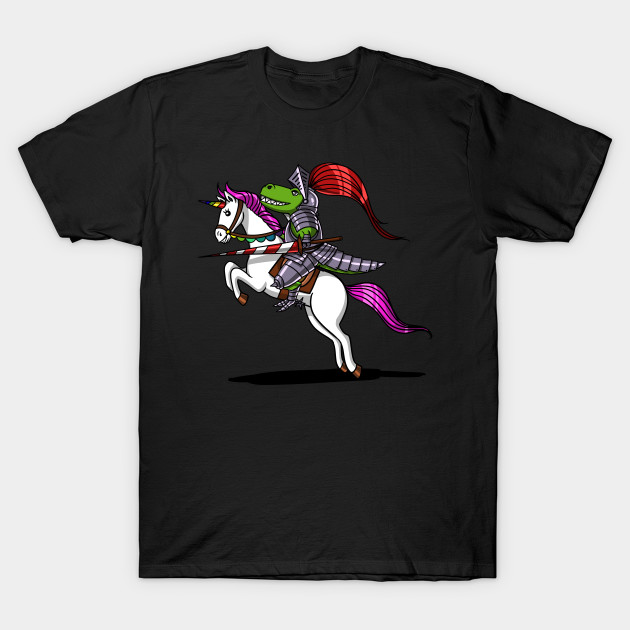 T-Rex Dinosaur Knight Riding Magical Unicorn